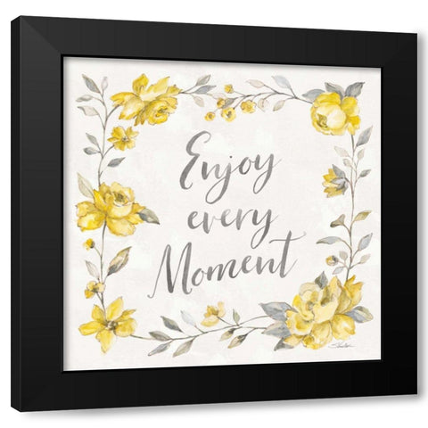 Sunny Roses III Black Modern Wood Framed Art Print with Double Matting by Vassileva, Silvia