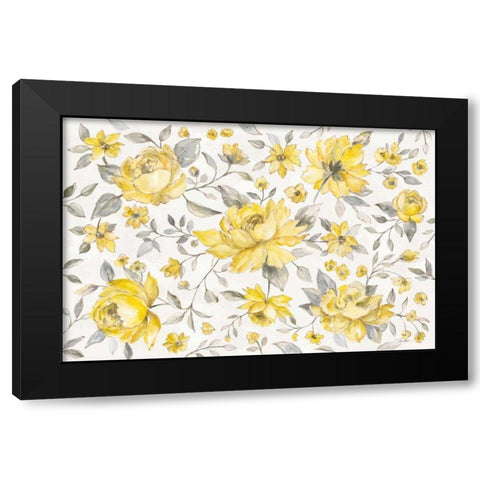 Sunny Roses IV Black Modern Wood Framed Art Print with Double Matting by Vassileva, Silvia