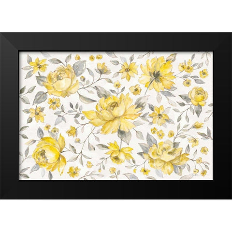 Sunny Roses IV Black Modern Wood Framed Art Print by Vassileva, Silvia