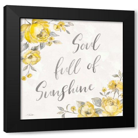 Sunny Roses VI Black Modern Wood Framed Art Print by Vassileva, Silvia