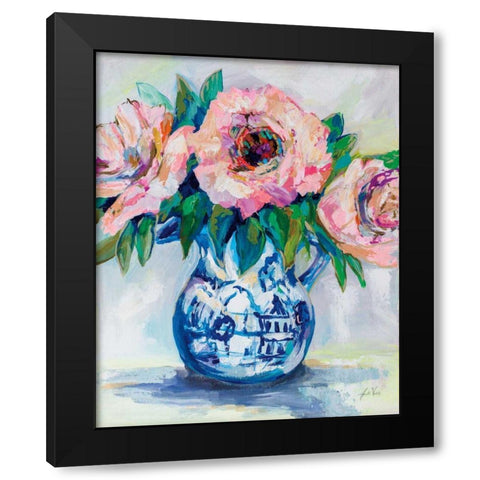 Sophisticated Black Modern Wood Framed Art Print by Vertentes, Jeanette