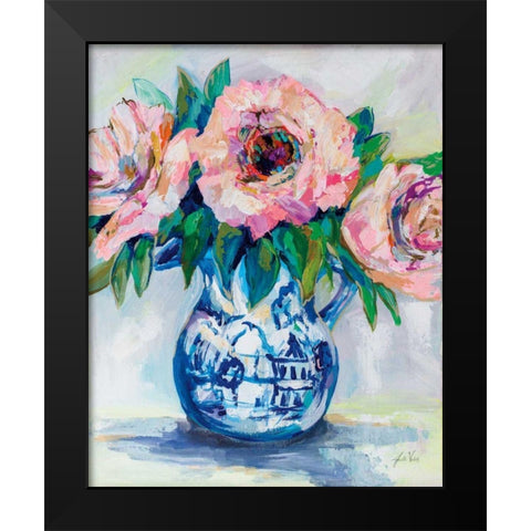 Sophisticated Black Modern Wood Framed Art Print by Vertentes, Jeanette