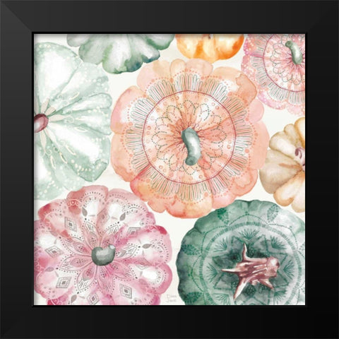 Harvest Touch III Black Modern Wood Framed Art Print by June, Dina