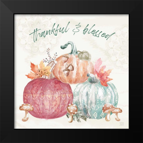 Harvest Touch VI Black Modern Wood Framed Art Print by June, Dina