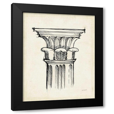 Museum Sketches VIII Off White Black Modern Wood Framed Art Print by Tavoletti, Anne