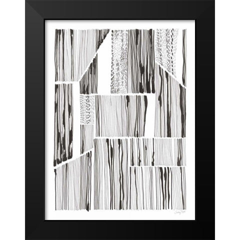 Lined Up III Black Modern Wood Framed Art Print by Prahl, Courtney