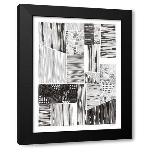 Lined Up IV Black Modern Wood Framed Art Print with Double Matting by Prahl, Courtney