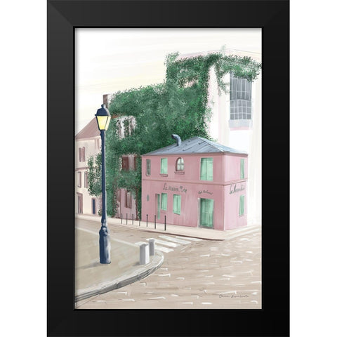 Montmartre Paris Black Modern Wood Framed Art Print by Escalante, Omar