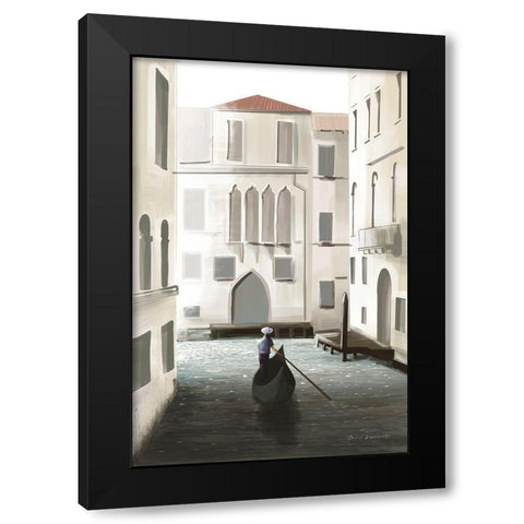 Venice Moment Black Modern Wood Framed Art Print with Double Matting by Escalante, Omar