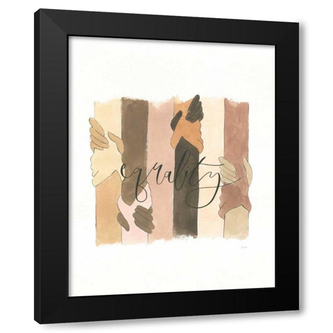 Equality Black Modern Wood Framed Art Print by Jackson, Jenaya