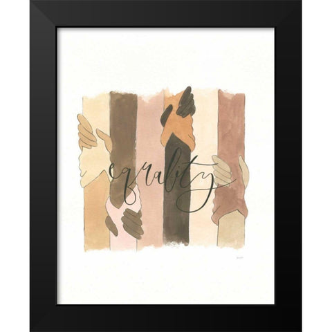 Equality Black Modern Wood Framed Art Print by Jackson, Jenaya