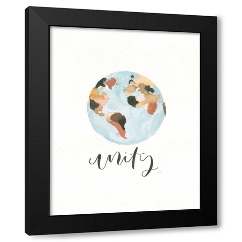 Unity Black Modern Wood Framed Art Print by Jackson, Jenaya