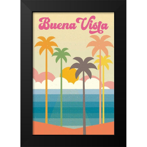 Buena Vista Light Black Modern Wood Framed Art Print by Wild Apple Portfolio