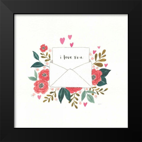 Love Notes I Black Modern Wood Framed Art Print by Jackson, Jenaya
