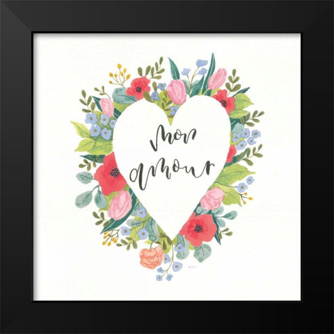 Love Notes III Black Modern Wood Framed Art Print by Jackson, Jenaya