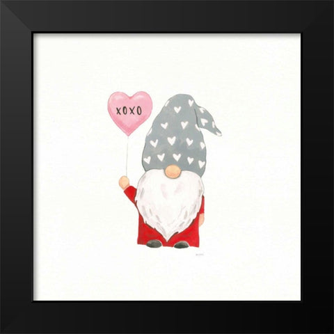 Gnomes in Love II Black Modern Wood Framed Art Print by Jackson, Jenaya