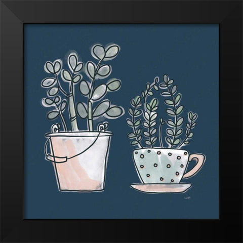 A Plants Life IX Black Modern Wood Framed Art Print by York, Leah