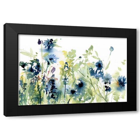 Wild Meadow Flowers Black Modern Wood Framed Art Print with Double Matting by Pete, Katrina