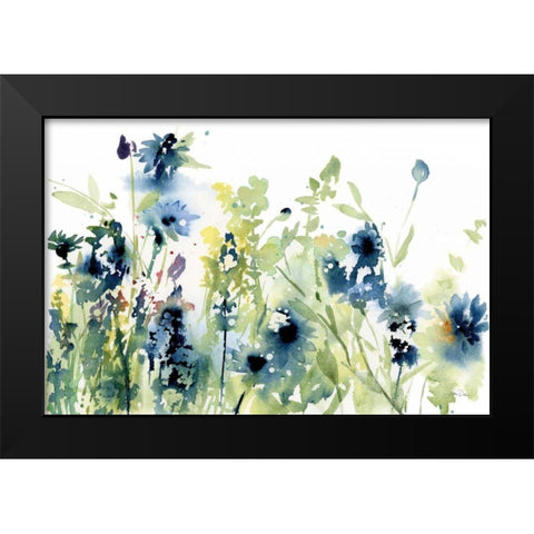 Wild Meadow Flowers Black Modern Wood Framed Art Print by Pete, Katrina