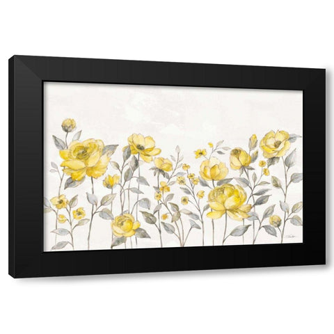 Sunny Roses I No Words Black Modern Wood Framed Art Print with Double Matting by Vassileva, Silvia