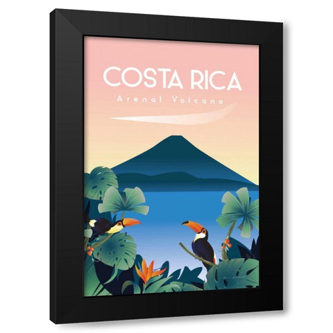 Costa Rica Black Modern Wood Framed Art Print with Double Matting by Escalante, Omar