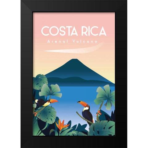 Costa Rica Black Modern Wood Framed Art Print by Escalante, Omar