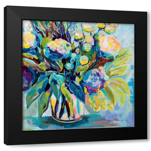 Spring bloom 24x24 Black Modern Wood Framed Art Print by Vertentes, Jeanette