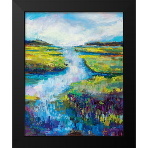 Barn Island View Black Modern Wood Framed Art Print by Vertentes, Jeanette