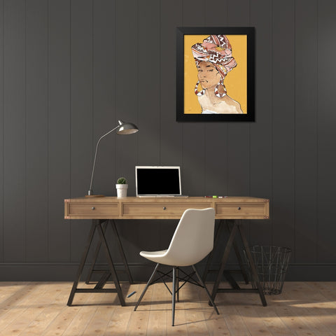 African Flair VI Earthy Black Modern Wood Framed Art Print by Tavoletti, Anne
