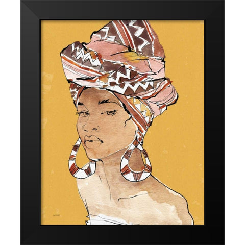 African Flair VI Earthy Black Modern Wood Framed Art Print by Tavoletti, Anne