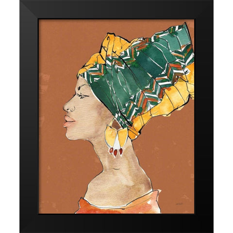 African Flair VII Earthy Black Modern Wood Framed Art Print by Tavoletti, Anne