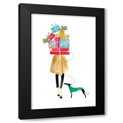 Holiday Mood II Black Modern Wood Framed Art Print with Double Matting by Charro, Mercedes Lopez