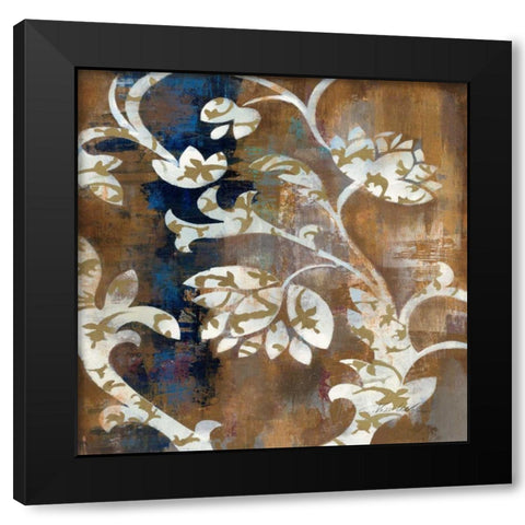 Moonlight Magnolia Silhouette II Black Modern Wood Framed Art Print by Vassileva, Silvia
