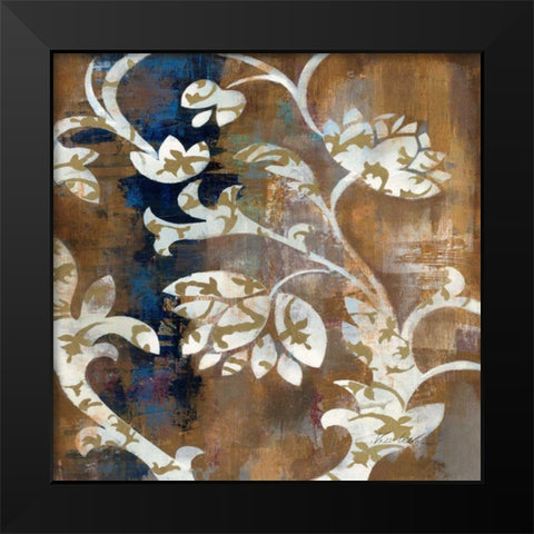 Moonlight Magnolia Silhouette II Black Modern Wood Framed Art Print by Vassileva, Silvia