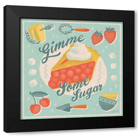 Fresh Baked V Black Modern Wood Framed Art Print by Penner, Janelle