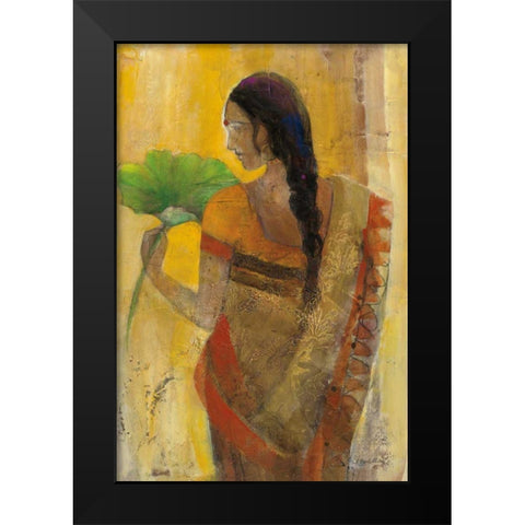 Women of the World II Black Modern Wood Framed Art Print by Hristova, Albena