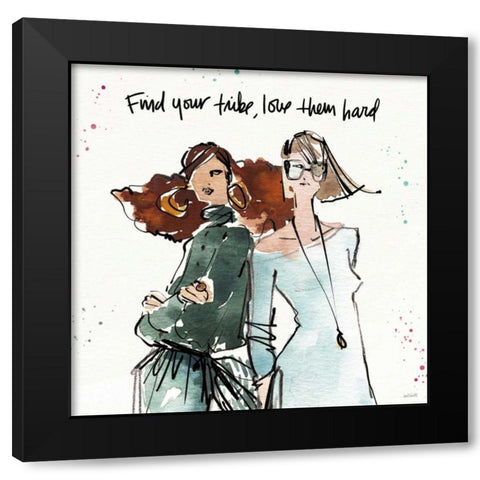 Girlfriends III Black Modern Wood Framed Art Print with Double Matting by Tavoletti, Anne