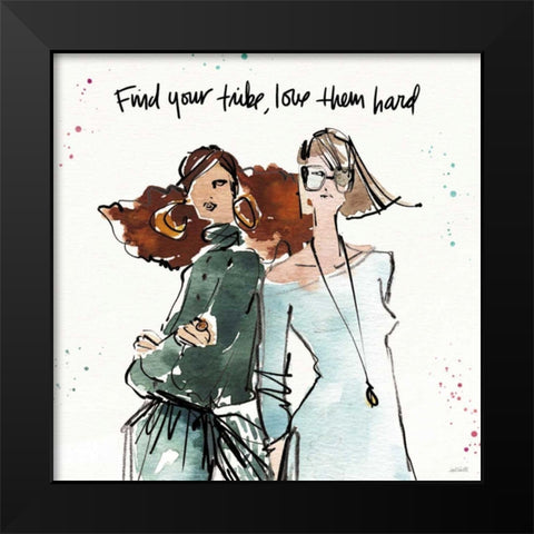 Girlfriends III Black Modern Wood Framed Art Print by Tavoletti, Anne