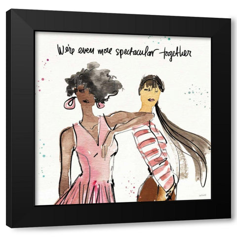 Girlfriends IV Black Modern Wood Framed Art Print with Double Matting by Tavoletti, Anne