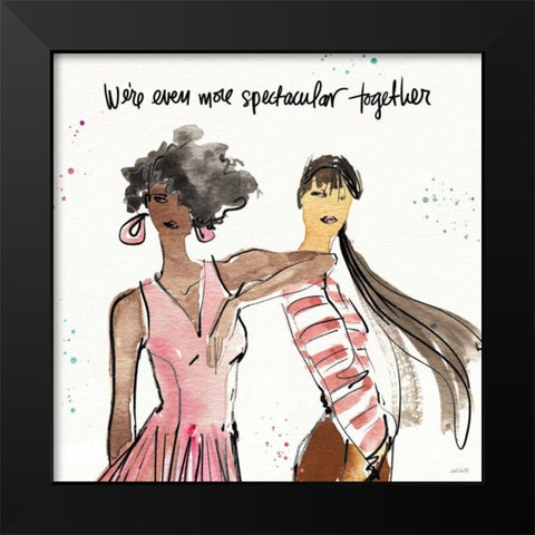 Girlfriends IV Black Modern Wood Framed Art Print by Tavoletti, Anne