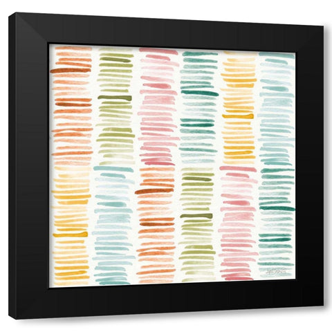 Girlfriends Pattern V Black Modern Wood Framed Art Print with Double Matting by Tavoletti, Anne