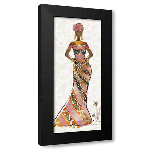 African Flair X No Vase Black Modern Wood Framed Art Print with Double Matting by Tavoletti, Anne