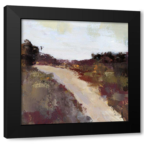 Path Black Modern Wood Framed Art Print with Double Matting by Munger, Pamela