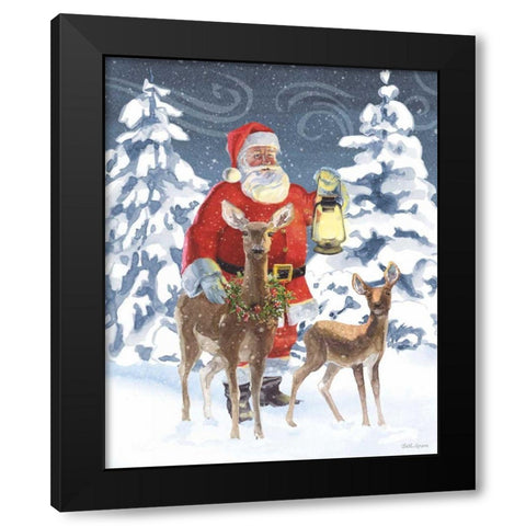 Santas List IV Black Modern Wood Framed Art Print by Grove, Beth