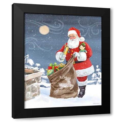 Santas List V Black Modern Wood Framed Art Print by Grove, Beth