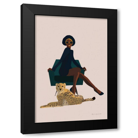 Wild Lounge II Black Modern Wood Framed Art Print with Double Matting by Escalante, Omar