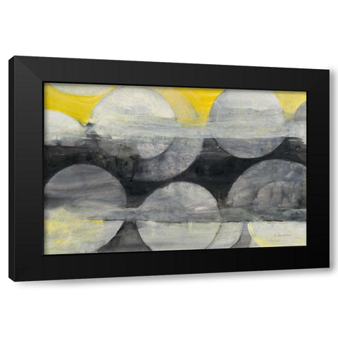 Eclipse Black Modern Wood Framed Art Print by Hristova, Albena