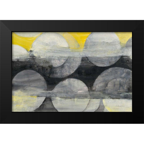 Eclipse Black Modern Wood Framed Art Print by Hristova, Albena