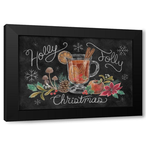 Christmas Chalk VII Black Modern Wood Framed Art Print with Double Matting by Urban, Mary