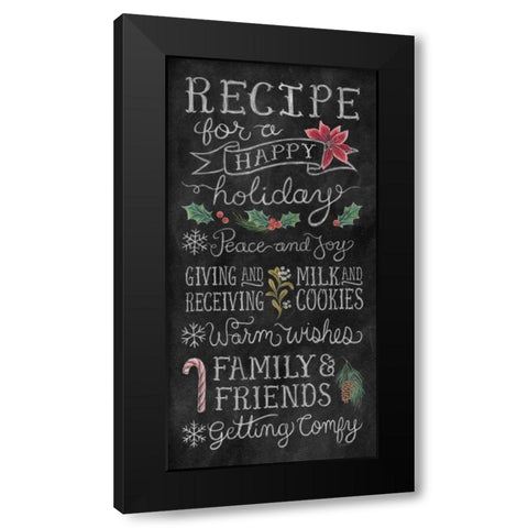 Christmas Chalk IX Black Modern Wood Framed Art Print with Double Matting by Urban, Mary